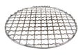 Closeup round grate grill stainless steel isolated on white background