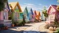 A Closeup of Row Houses on a Street Camp Half Blood Holiday Reso