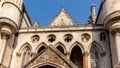 Closeup of the Royal Courts of Justice in London Royalty Free Stock Photo