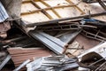 Closeup On Rubble And Waste Of A Damaged House