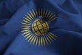 Closeup of Ruffled Commonwealth Flag, Commonwealth Flag Blowing in Wind Royalty Free Stock Photo