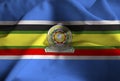 Closeup of Ruffled East African Community Flag, East African Community Flag Blowing in Wind Royalty Free Stock Photo