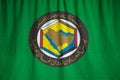 Closeup of Ruffled Gulf Cooperation Council Flag, GCC Flag Blowing in Wind