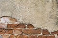 Closeup ruin brick wall background