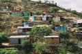Closeup of rural old houses in a Slum in Cucuta, Colombia