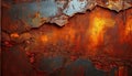 Closeup of Rust and Corrosion on Metallic Surface A Study in Decay and Texture, Emphasizing the Gritty Beauty and Resilience of Royalty Free Stock Photo