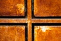 Rusted textured gate showing cross symbol Royalty Free Stock Photo