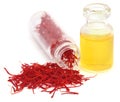 Closeup of Saffron used as food additive Royalty Free Stock Photo