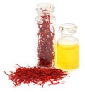 Closeup of Saffron used as food additive Royalty Free Stock Photo