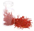 Closeup of Saffron used as food additive Royalty Free Stock Photo