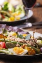 Closeup of salade nicoise