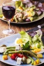 Closeup of salade nicoise