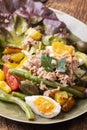 Closeup of salade nicoise