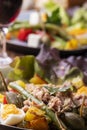 closeup of salade nicoise