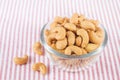 Closeup of salted cashews nuts Royalty Free Stock Photo