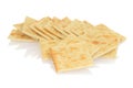 Closeup salted crackers