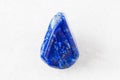 Polished Lapis Lazuli Lazurite rock on white