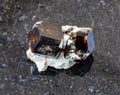 raw Andradite garnet rock on black Royalty Free Stock Photo