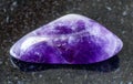 tumbled Amethyst rock on black