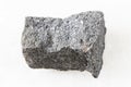 unpolished Chromite rock on white marble