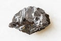 Unpolished Sphalerite zink blende rock on white