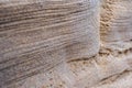 Closeup of sand with waves pattern. Beautiful natural background. Royalty Free Stock Photo