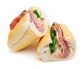 Closeup of sandwiches isolated