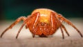 Closeup of a scary Araneus spider