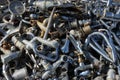 Closeup of scrap metal Royalty Free Stock Photo