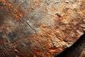 closeup of scratched rusty metal texture, Generative AI
