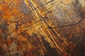 closeup of scratched rusty metal texture, Generative AI