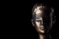 Closeup of a sculpture of Themis, mythological Royalty Free Stock Photo