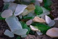 Sea glass closeup Royalty Free Stock Photo