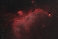 Closeup of the Seagull nebula (IC 2177) in space viewed in the RGB palette Royalty Free Stock Photo