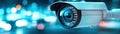 Closeup of a security camera, advanced surveillance technology for enhanced protection and peace of mind Royalty Free Stock Photo
