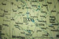 Selective Focus Of Texas State On A Geographical And Political State Map Of The USA Royalty Free Stock Photo