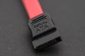 Closeup of a Serial ATA connector.. Royalty Free Stock Photo