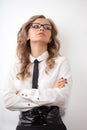 Closeup seriously businesswoman portrait Royalty Free Stock Photo