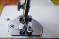 closeup sewing machine