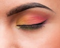 Closeup shoot eye make up zone Royalty Free Stock Photo