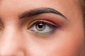 Closeup shoot eye make up zone Royalty Free Stock Photo