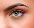 Closeup shoot eye make up zone Royalty Free Stock Photo