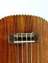 Closeup shoot of wooden ukulele Royalty Free Stock Photo
