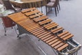 Closeup shooting of my marimba made of rosewood.