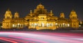 Closeup shot of the Albert Hall Museum in Jaipur in India at night Royalty Free Stock Photo