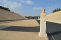 Closeup shot of an ancient statue in Panathenaic Stadium, Athens, Greece Royalty Free Stock Photo