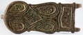 Closeup shot of an ancient Visigoth belt buckle