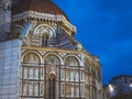 Closeup shot the architectural details of the facade of Florence Cathedral in Italy Royalty Free Stock Photo