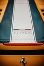 Closeup shot of the back end of a Ferrari 458 Speciale after rain with raindrops on it Royalty Free Stock Photo