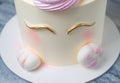 Closeup shot of a beautiful cat cake with cute paws